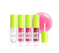 EIHI 4 Pièces Gloss Huile pour les lèvres Set,Coffret de Huiles à Lèvres Teintées Hydratantes, Formule Vegan, Applicateur Extra-Large