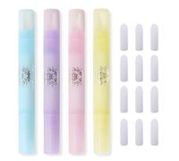 EIHI 4 Pièces Stylos Correcteurs de Vernis à Ongles avec 12 Pointes de Rechange Outil de Manucure pour Effacer les Bavures de Vernis