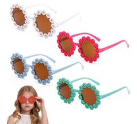 EIHI 4x lunette soleil femme lunette de soleil lunettes et accessoires femme Lunettes De Soleil Marguerite Lunettes De Fête Fleur Lunettes Rétro à Fleurs Lunettes De Soleil Plage