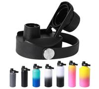 EIHI Couvercle à rabat de voiture pour Hydro Flask Wide Mouth, couvercle avec paille compatible avec Hydroflask Wide Mouth, Couvercle de tasse thermos, couvercle en plastique PP, Noir