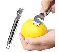 EIHI Éplucheur à zesteur de Citron, poignée en Acier Inoxydable, pour Cocktails de gin, éplucheur à Melon, éplucheur à Zesteur Agrumes Professionnel avec Canal, éplucheur à Cocktail à l'orange Citron