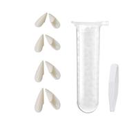 EIHI Fausses Dents de Vampire, 4 Paires Dentier Halloween avec Colle Dentaire, Pour Cosplay Démon Sorcière, Accessoire Déguisement Adulte Enfant (Taille Différentes)