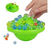 EIHI Jeu de Billes en équilibre pour Enfants et Adultes, 60 Billes en Verre colorées avec Rangement,Jeux de Bille Famille, Anniversaire ou Voyage,Audacieux et prudent,1 à 4 Joueurs