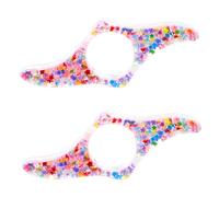 EIHI Lot de 2 marque-pages en résine de Pentagramme étincelant porte-page de livre transparentes faits à la main avec pompon mignon accessoires de livre cadeau pour les amateurs de lecture