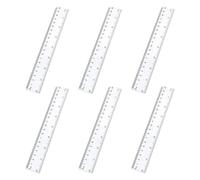 EIHI règle 20 cm, 6 Pièces 20 cm Règle en Plastique,regle 20cm, Double Decimetre, Outil de Mesure pour École Bureau Maison