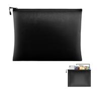 EIHI Sac à Document Anti Feu,Etanche Pochette Enveloppe 17x28 CM Sac Ignifuge en Fibre de Verre Incombustible Zippé en Sécurité à Garder Dossier,Billet,Bijoux,Passeport,Acte de Mariage