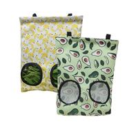 EIHI Sac à Foin de Lapin - Ratelier avec 2 Trous Suspendus - Mangeoire et Support de Stockage