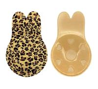 EIHI Soutien Gorge Invisible, Push Up Bra Soutien Gorge, sans Bretelles Soutien Gorge, Invisible Auto adhésif Réutilisable Soutien Gorge pour aux Robes, Robes de Mariée, (imprimé léopard), 1 paire