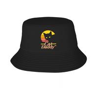 EIILBEIS Chapeau de Soleil Unisexe Personnalisé Chat Daddy Plage Seau Chapeau Femmes Hommes Unisexe Fête des Pères Cadeau Chapeau De Pêcheur Cadeau