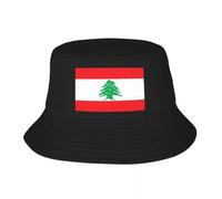EIILBEIS Chapeau de Soleil Unisexe Personnalisé Liban Drapeau Seau Chapeau pour Femmes Hommes Impression été Plage Soleil Camping Casquette Cadeau
