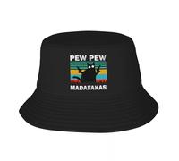 EIILBEIS Chapeau de Soleil Unisexe personnalisé Pew Pew Madafakas Chat Fou Seau Chapeau pour Hommes Femmes imprimé été Plage Soleil Camping Cap Cadeau