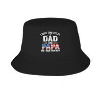 EIILBEIS Chapeau de Soleil Unisexe personnalisé Unisexe rétro USA Drapeau Papa et Papa Seau Chapeau Plage Soleil fête des pères Cadeau d’été Camping Chapeau Cadeau