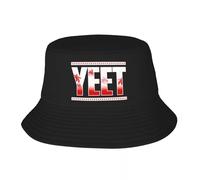 EIILBEIS Chapeau de Soleil Unisexe personnalisé Yeet Jey USO Bucket Hat pour Hommes Femmes imprimé été Plage Soleil pêche Cap Cadeau