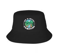 EIILBEIS Unisexe Chapeau de Soleil Aventure Personnalisé Camping Montagne Nature Rivière Seau Chapeau pour Hommes Femmes Imprimer Été Plage Soleil Pêche Cap Cadeau