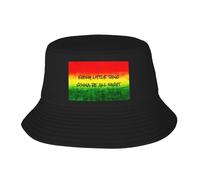 EIILBEIS Unisexe Chapeau de Soleil Personnalisé Chaque Petite Chose Gonna Be Tout Droit Bob Chapeau Hommes Femmes Jamaïque Drapeau Plage Soleil Été Camping Cap Cadeau