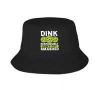 EIILBEIS Unisexe Chapeau de Soleil Personnalisé Dink De manière Responsable Don’t Get Smashed Pickleball Cadeau Seau Chapeau Hommes Femmes Plage Soleil Été Camping Pêche Cap Cadeau
