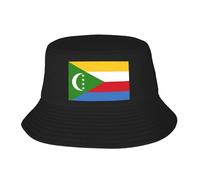 EIILBEIS Unisexe Chapeau De Soleil Personnalisé Drapeau des Comores Bob Chapeau Femmes Hommes Plage Soleil Été Camping Pêche Cap Cadeau