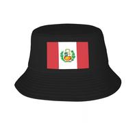 EIILBEIS Unisexe Chapeau De Soleil Personnalisé Drapeau du Pérou Drapeau Péruvien Seau Chapeau Hommes Femmes Plage Soleil Été Camping Pêche Cap Cadeau