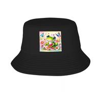 EIILBEIS Unisexe Chapeau de Soleil Personnalisé Drôle Grenouille Seau Chapeau Femmes Hommes Mode Été Plage Soleil Pêcheur Cap Cadeau