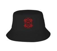 EIILBEIS Unisexe Chapeau de Soleil Personnalisé Halloween Sorcière Gothique Vampire Bat Bucket Hat Hommes Femmes Plage Soleil Été Camping Pêche Cap Cadeau