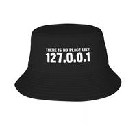 EIILBEIS Unisexe Chapeau De Soleil Personnalisé Il N’Y Est Pas De Place comme 127 0 0 1 Chapeau De Seau Hommes Femmes Hacker Geek Plage Soleil D’été Camping Cap Cadeau
