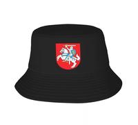 EIILBEIS Unisexe Chapeau De Soleil Personnalisé Lietuva Lituanie Armoiries Plage Bucket Hat Femmes Hommes Unisexe Été Pêcheur Cap Cadeau
