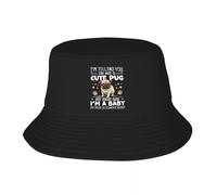 EIILBEIS Unisexe Chapeau de Soleil Personnalisé Mignon Carlin Plage Seau Chapeau Femmes Hommes Unisexe Maman Chien Été Pêcheur Cap Cadeau