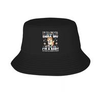 EIILBEIS Unisexe Chapeau de Soleil Personnalisé Mignon Shiba Inu Plage Bucket Hat Hommes Femmes Unisexe Maman Chien Été Pêcheur Cap Cadeau