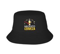 EIILBEIS Unisexe Chapeau de Soleil personnalisé Necesito Cerveza j’AI Besoin de bière Plage Seau Chapeau Femmes Hommes Unisexe d’été pêcheur Casquette Cadeau