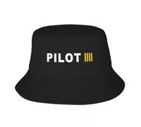 EIILBEIS Unisexe Chapeau de Soleil Pilote Personnalisé Capitaine Rayures Bob Chapeau Hommes Femmes Mode Été Plage Soleil Aviation Aviateur Pêcheur Casquette Cadeau