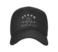 EIILBEIS Unisexe Chapeau de Soleil Punk Jésus a sauvé ma Vie Casquette de Baseball pour Hommes Femmes Ajustable Chrétien Foi Papa Chapeau Protection Solaire Snapback Chapeaux Cadeau