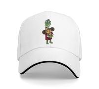 EIILBEIS Unisexe en Plein air Respirant lavé Hommes Casquette de Baseball Gena Cheburashka Trucker Snapback Caps Papa Chapeau Cheburashka Cartoon Golf Chapeaux Cadeaux pour Lui Elle