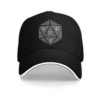 EIILBEIS Unisexe Extérieur Respirant Table Top RPG D20 Casquettes Casquettes Peaked Cap DND Jeu Sun Shade Chapeaux pour Hommes Femmes Cadeaux pour Lui Elle Elle