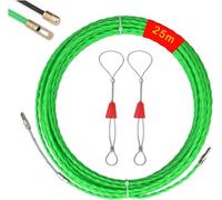 EIKEJI Aiguille Electricien,25m Tire Fil Electrique 4mm DiamèTre Tire Fils Electrique,avec 2 Tête Guidage,Tire Fils Electricien Aiguille, Spiralé Flexible Aiguille Tire Fil
