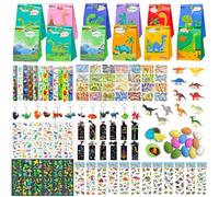 EIKEJI Pochette Cadeau Anniversaire Enfant, 120Pcs Dinosaure Anniversaire Toys, Gadgets Set Party Favors Garçon Fille Prix du CarnavalNoël School Award Petits Jouets Fillers Cadeau de Classe