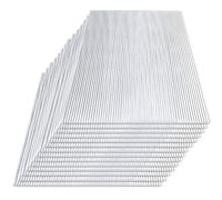 Eikuavons Lot de 14 plaques alvéolaires en polycarbonate résistant aux UV - 60,5 x 121 cm - 10,25 m² - Double plaque alvéolaire - Pour serre, abri de voiture, jardin