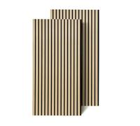 Eikuavons Lot de 3 panneaux acoustiques, revêtement mural, décoration murale intérieure, 120 x 60 cm, 2,1 cm d'épaisseur, panneaux muraux en bois brut pour la décoration de différents murs intérieurs