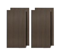 Eikuavons Lot de 6 panneaux acoustiques, revêtement mural, décoration murale intérieure, 120 x 60 cm, 2,1 cm d'épaisseur, panneaux muraux en feutre et fonte, panneaux en bois de noyer, pour la