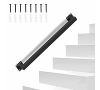 Eikuavons Main courante, Rampe d'escalier, Main courante murale, Escalier, Design tubulaire carré, Rampe d'escalier intérieure et extérieure pour escaliers, parapet, balcon, Longueur : 60 cm