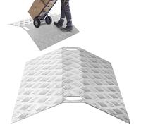 Eikuavons Rampe de porte pour fauteuil roulant, pont de seuil en aluminium, 60 x 70 x 10 cm