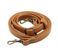 EILJSF 1/2 pièces 1.2 * 120CM Sangle de Sac en Cuir réglable Marron foncé avec Fermoir Mousqueton Sangle de Sac à Main en Cuir Bronze Remplacement pour Sac à bandoulière et Boucle