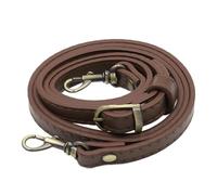 EILJSF 1/2 pièces 1.2 * 120CM Sangle de Sac en Cuir réglable Marron foncé avec Fermoir Mousqueton Sangle de Sac à Main en Cuir Bronze Remplacement pour Sac à bandoulière et Boucle