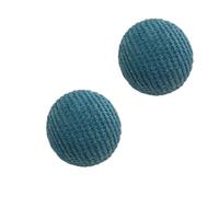 EILJSF 10 pièces 10-30MM Boutons Ronds recouverts de Tissu en Velours côtelé Bleu Darl Boutons en Velours avec Boutons à Tige en métal pour vêtements Artisanat Couture