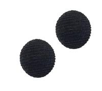 EILJSF 10 pièces 10-30MM Boutons Ronds recouverts de Tissu en Velours côtelé Bleu Darl Boutons en Velours avec Boutons à Tige en métal pour vêtements Artisanat Couture
