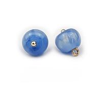 EILJSF 50 pièces 11MM Bleu Ciel Petite Boule Ronde Boutons de Perles Boutons de Perles Semi-circulaires Boutons décoratifs pour la Fabrication de Tissus Bouton à Tige en résine