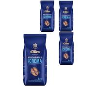 Eilles Gourmet Caffè Crema Röstmeister Lot de 4 grains entiers 1000 g
