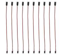 Eilumduo Lot de 10 câbles d'extension servo mâle vers femelle, 300 mm, fil rouge noir, fil de plomb de 30 cm pour avion/voiture télécommandée hélicoptère