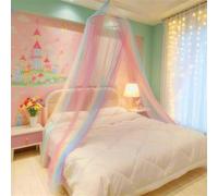 Eimilaly Baldaquin de lit Arc-en-Ciel pour Filles, moustiquaire Facile à Installer, baldaquin de Princesse pour décorer la Chambre des Enfants