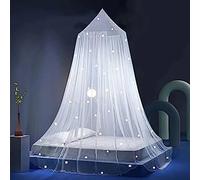 Eimilaly Ciel de lit étoilé Qui Brille dans Le Noir, paravent de lit pour Filles, Ciel de lit de Princesse pour Chambre de Fille, White