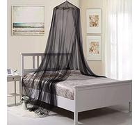 Eimilaly Ciel de lit Moustiquaire, baldaquin de lit pour décoration de Chambre de Fille - baldaquin Suspendu de Protection Contre Les Insectes pour Adultes, bébés, Camping en Plein air, Black